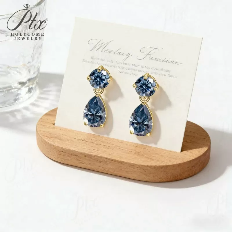1ct Round Moissanite Stud Earrings D Color VVS1 925 Sterling Silver GRA - Image 3