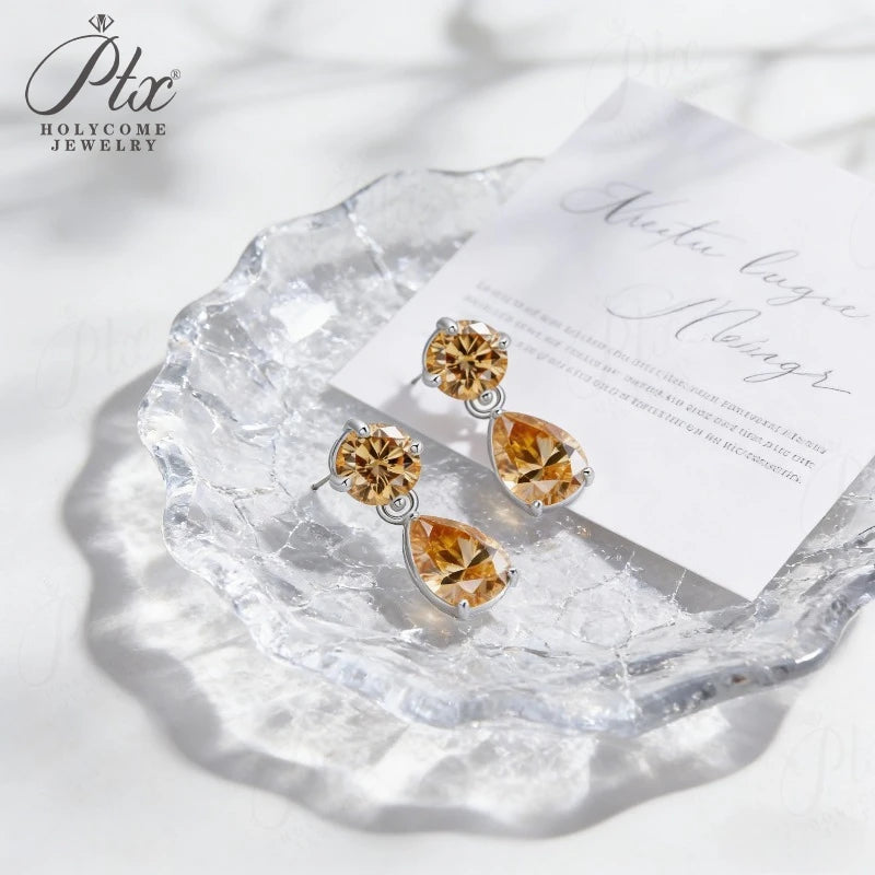 1ct Round Moissanite Stud Earrings D Color VVS1 925 Sterling Silver GRA - Image 4