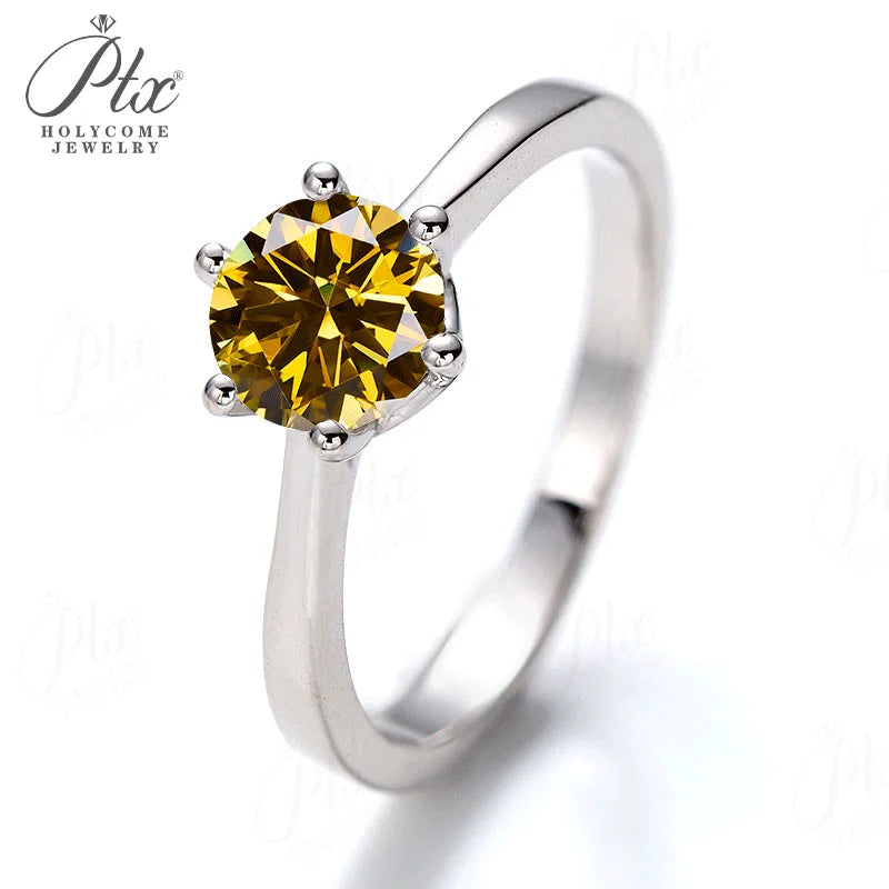 1ct Round Moissanite Ring D Color VVS1 925 Sterling Silver GRA - Image 11