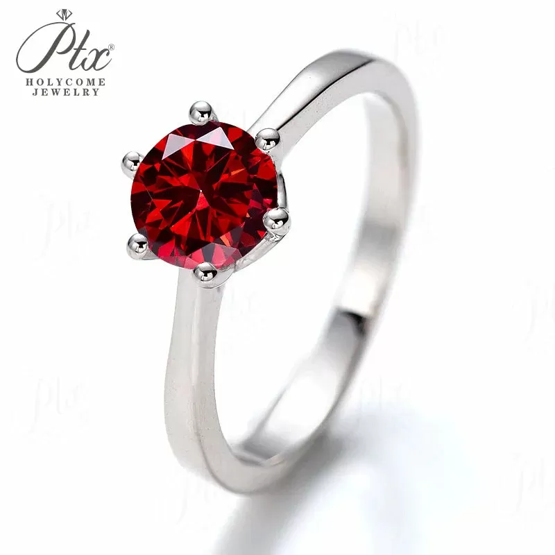 1ct Round Moissanite Ring D Color VVS1 925 Sterling Silver GRA - Image 18