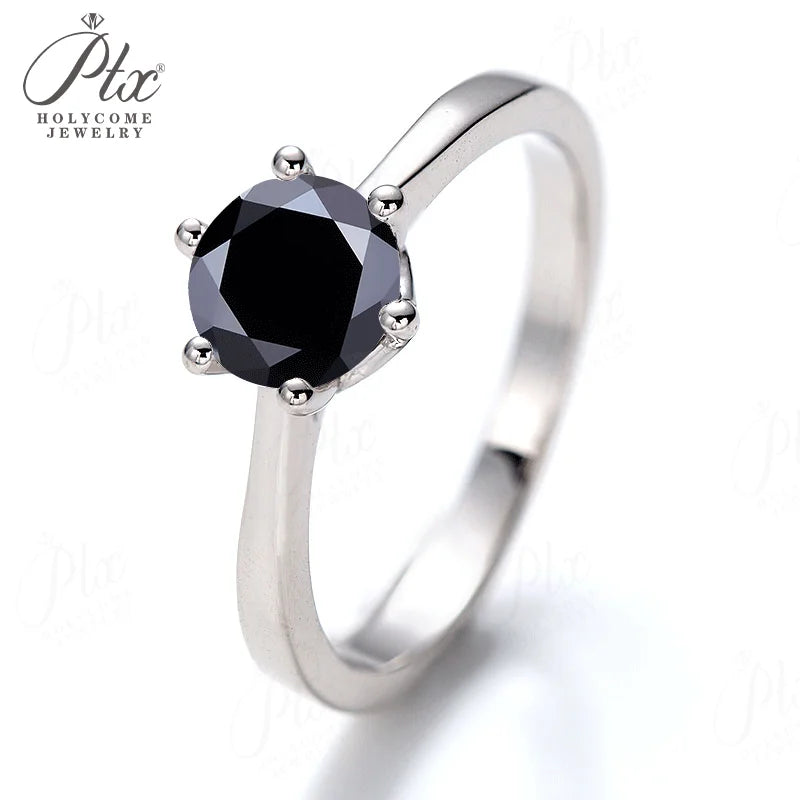 1ct Round Moissanite Ring D Color VVS1 925 Sterling Silver GRA - Image 8