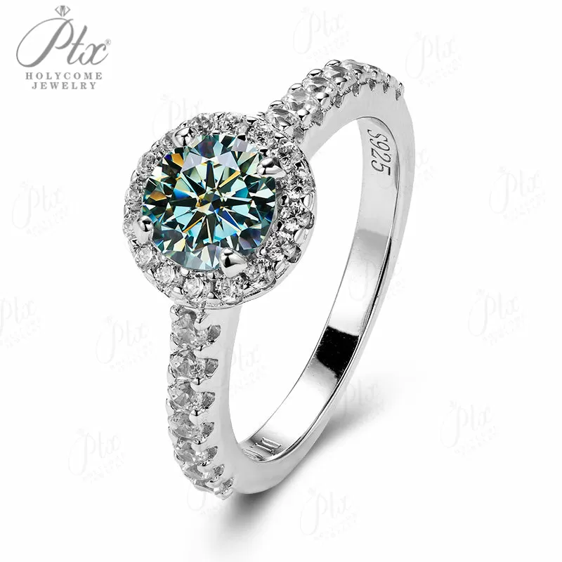 1ct Round Moissanite Ring D Color VVS1 925 Sterling Silver GRA - Image 16