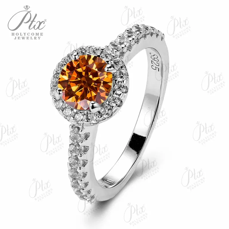 1ct Round Moissanite Ring D Color VVS1 925 Sterling Silver GRA - Image 19
