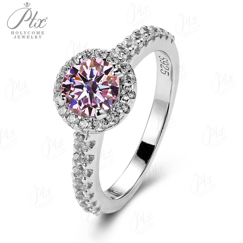 1ct Round Moissanite Ring D Color VVS1 925 Sterling Silver GRA - Image 7