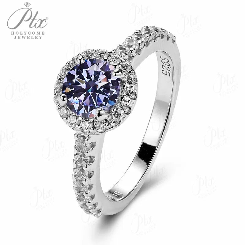1ct Round Moissanite Ring D Color VVS1 925 Sterling Silver GRA - Image 8