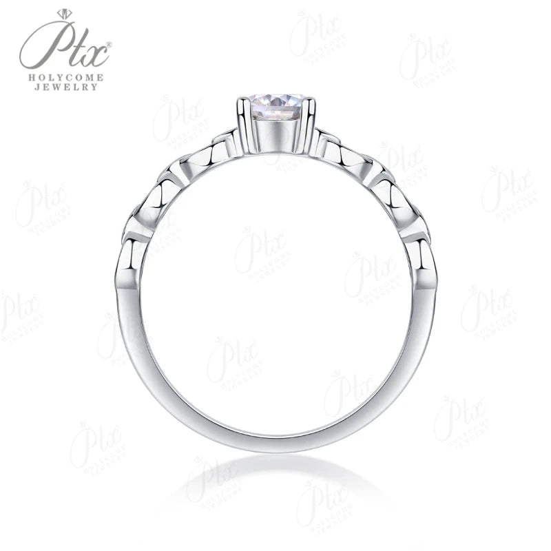 1ct Round Moissanite Ring D Color VVS1 925 Sterling Silver GRA - Image 4