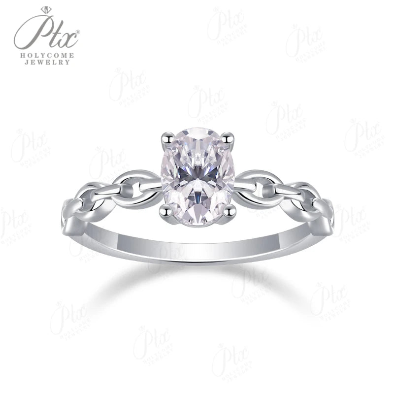 1ct Round Moissanite Ring D Color VVS1 925 Sterling Silver GRA - Image 7