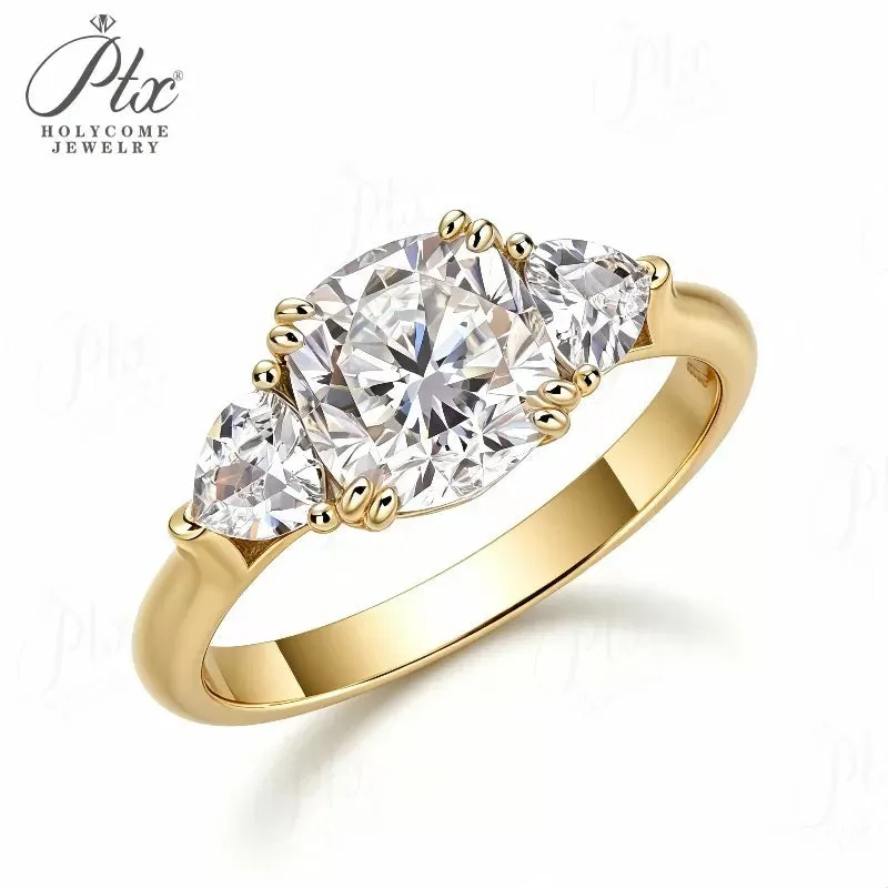2.6ct Cushion Moissanite Ring D Color VVS1 925 Sterling Silver GRA - Image 8