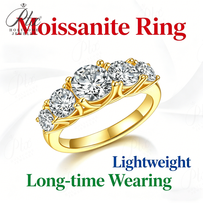 2.6ct Round Moissanite Ring D Color VVS1 925 Sterling Silver GRA