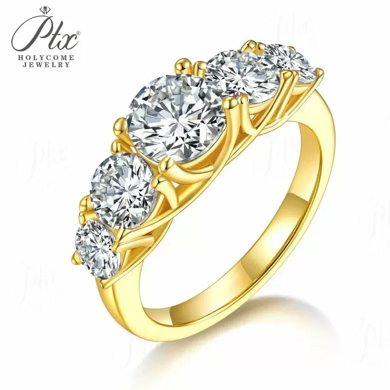 2.6ct Round Moissanite Ring D Color VVS1 925 Sterling Silver GRA - Image 8