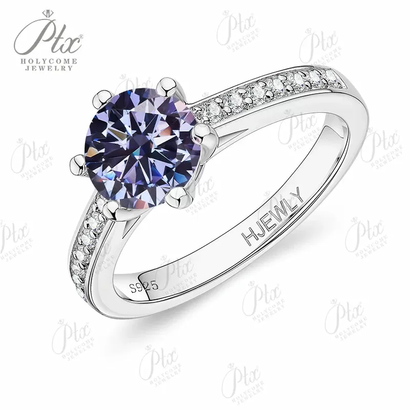1ct Round Moissanite Ring D Color VVS1 925 Sterling Silver GRA - Image 31