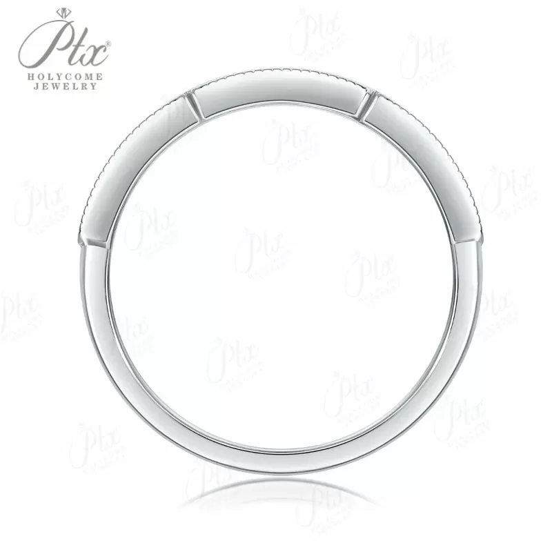 1ct Round Moissanite Ring D Color VVS1 925 Sterling Silver GRA - Image 4