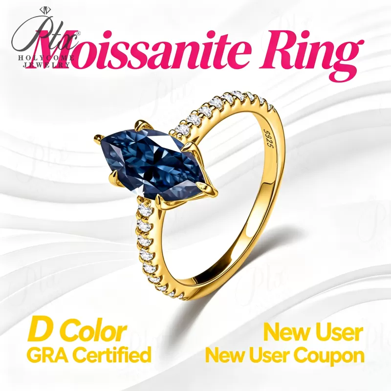 1ct Round Moissanite Ring D Color VVS1 925 Sterling Silver GRA