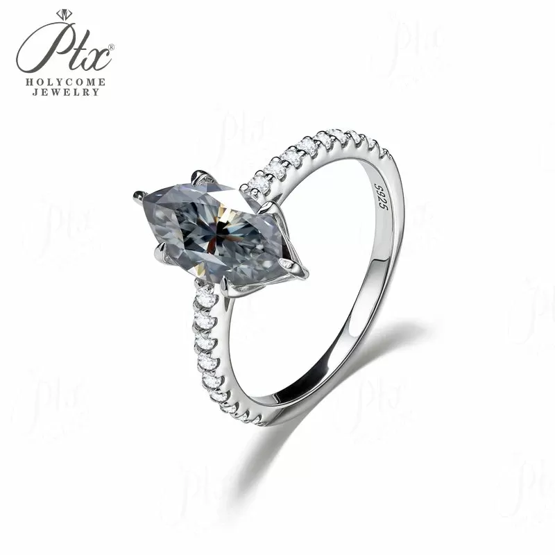 1ct Round Moissanite Ring D Color VVS1 925 Sterling Silver GRA - Image 11
