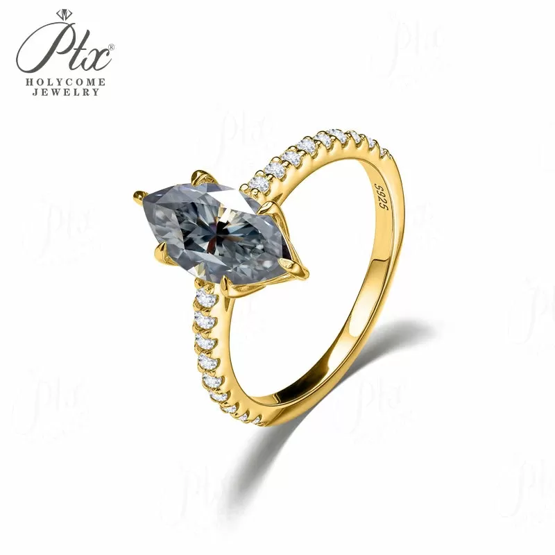 1ct Round Moissanite Ring D Color VVS1 925 Sterling Silver GRA - Image 5