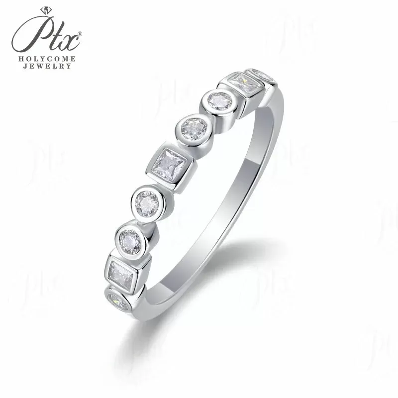 1ct Round Moissanite Ring D Color VVS1 925 Sterling Silver GRA - Image 3