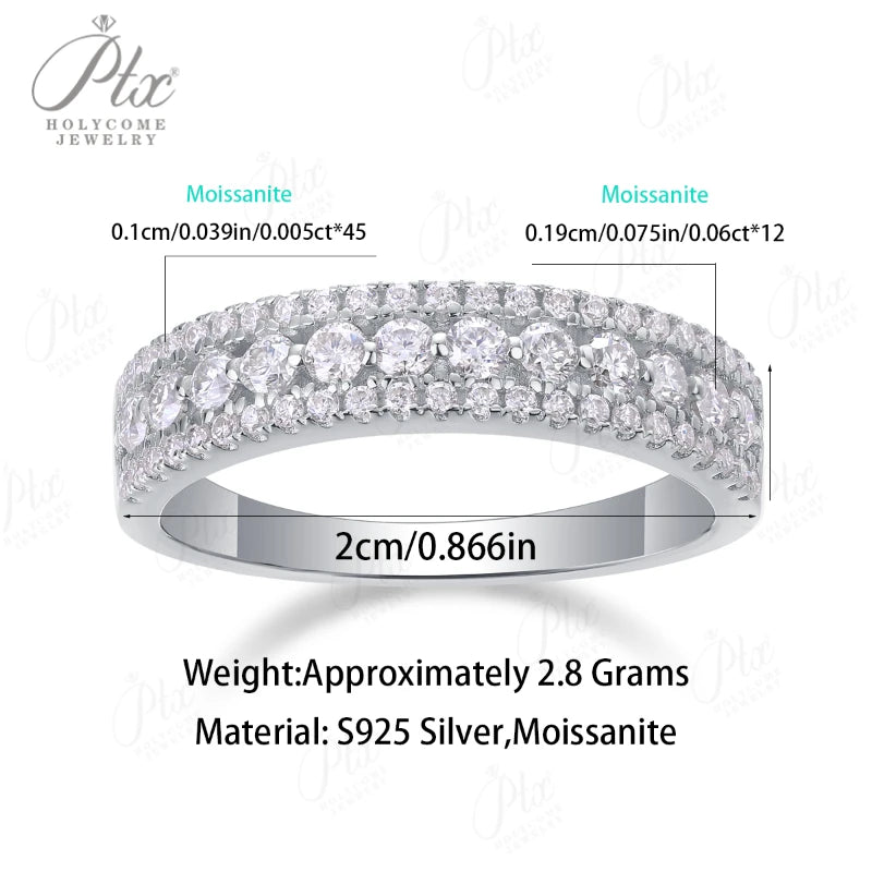 1ct Round Moissanite Ring D Color VVS1 925 Sterling Silver GRA - Image 3