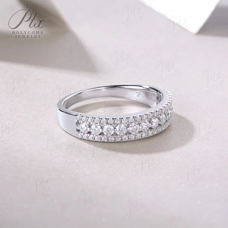 1ct Round Moissanite Ring D Color VVS1 925 Sterling Silver GRA - Image 4