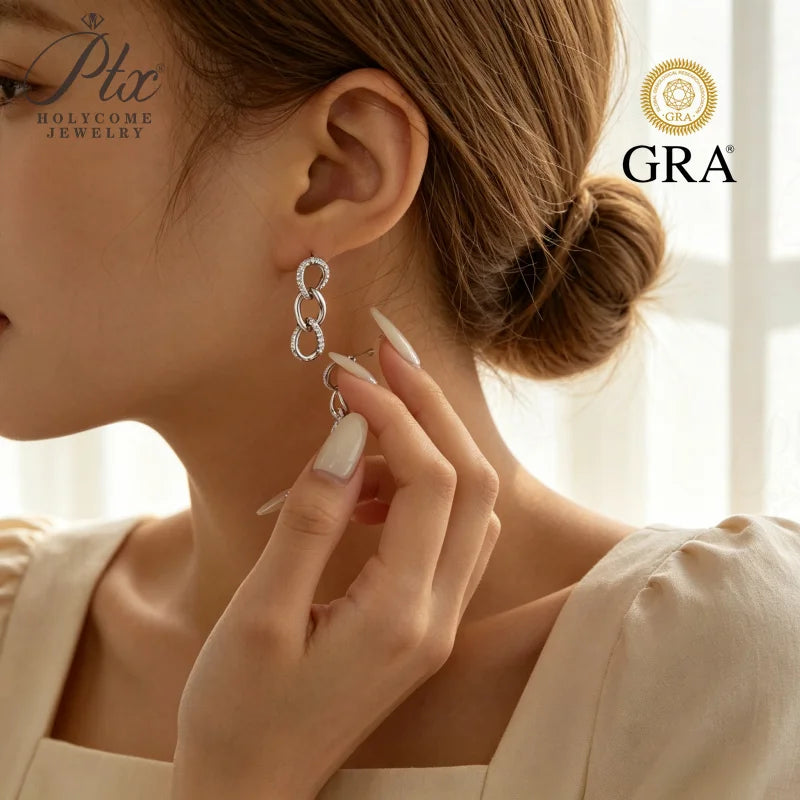 1ct Round Moissanite Stud Earrings D Color VVS1 925 Sterling Silver GRA - Image 3