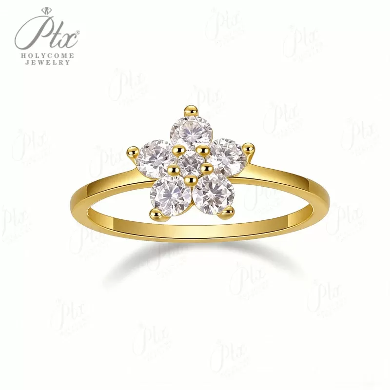 1ct Round Moissanite Ring D Color VVS1 925 Sterling Silver GRA - Image 2