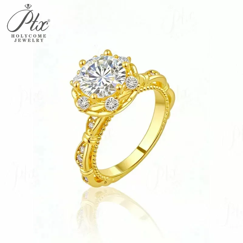 1ct Round Moissanite Ring D Color VVS1 925 Sterling Silver GRA - Image 9