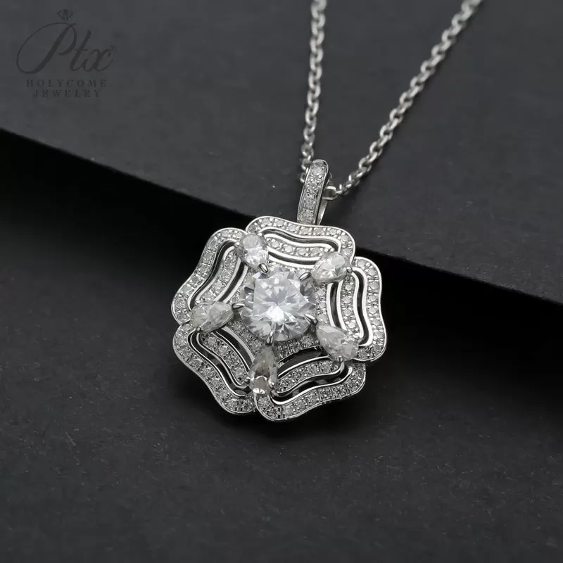 1ct Round Moissanite Ring D Color VVS1 925 Sterling Silver GRA - Image 6