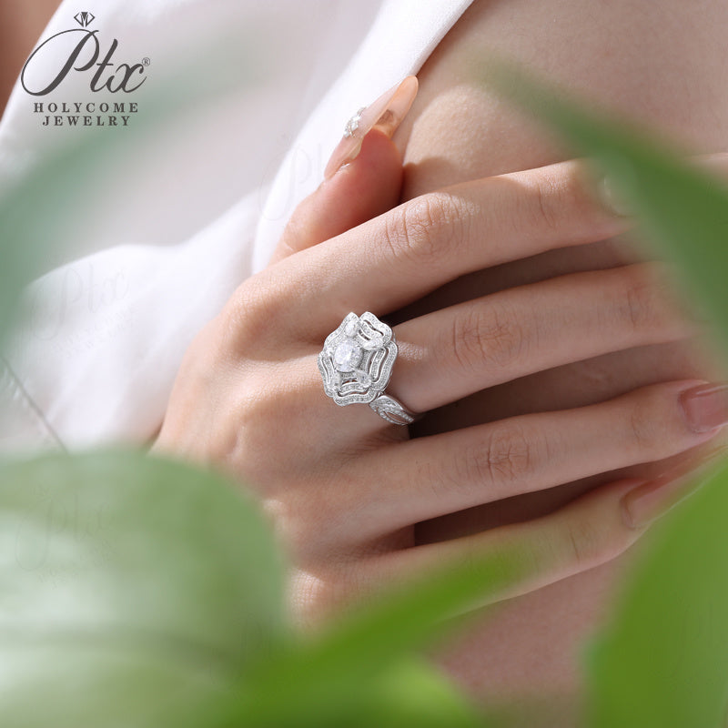 1ct Round Moissanite Ring D Color VVS1 925 Sterling Silver GRA - Image 7