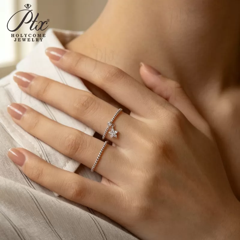 1ct Round Moissanite Ring D Color VVS1 925 Sterling Silver GRA - Image 4
