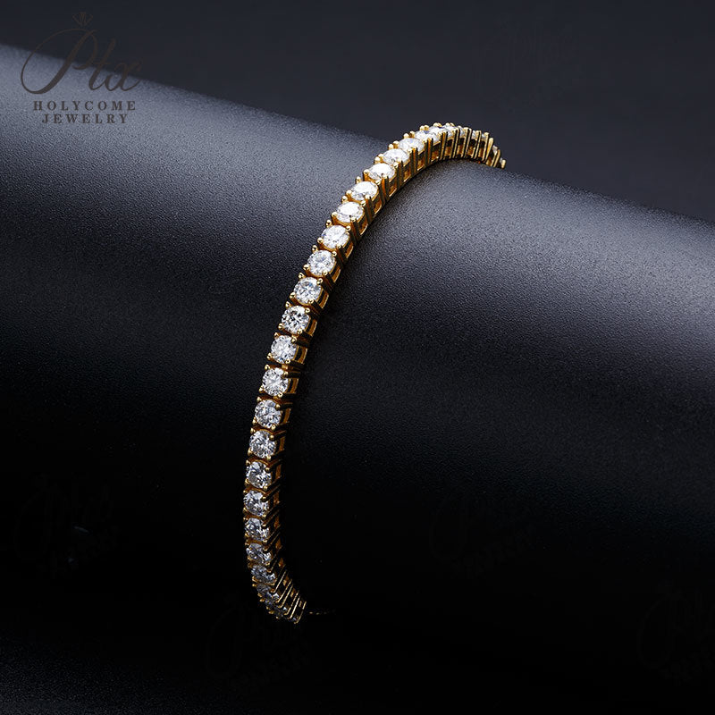 1ct Round Moissanite Bracelet D Color VVS1 925 Sterling Silver GRA - Image 12