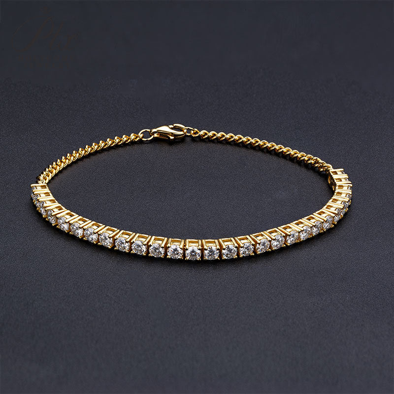 1ct Round Moissanite Bracelet D Color VVS1 925 Sterling Silver GRA - Image 13
