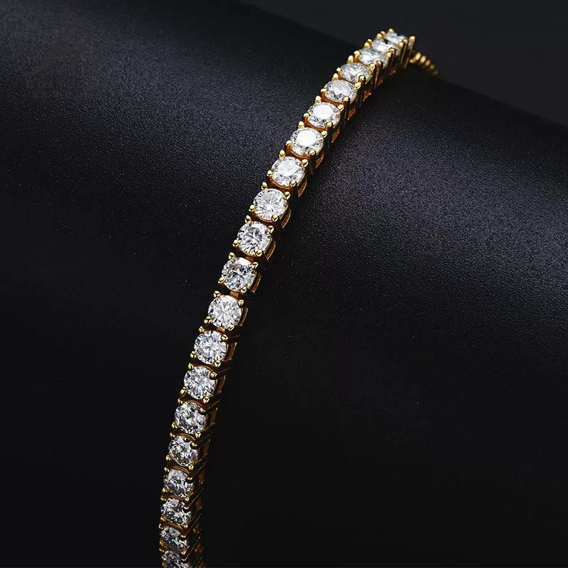 1ct Round Moissanite Bracelet D Color VVS1 925 Sterling Silver GRA - Image 15