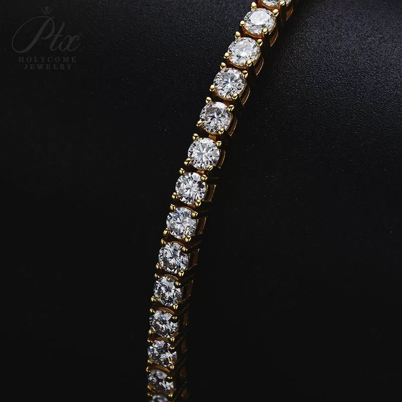 1ct Round Moissanite Bracelet D Color VVS1 925 Sterling Silver GRA - Image 16
