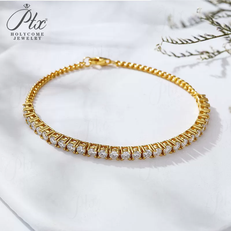 1ct Round Moissanite Bracelet D Color VVS1 925 Sterling Silver GRA - Image 22