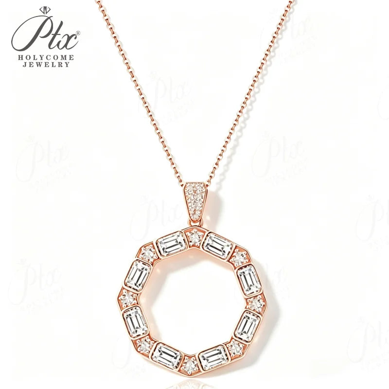 1ct Round Moissanite Pendant Necklace D Color VVS1 925 Sterling Silver GRA - Image 7