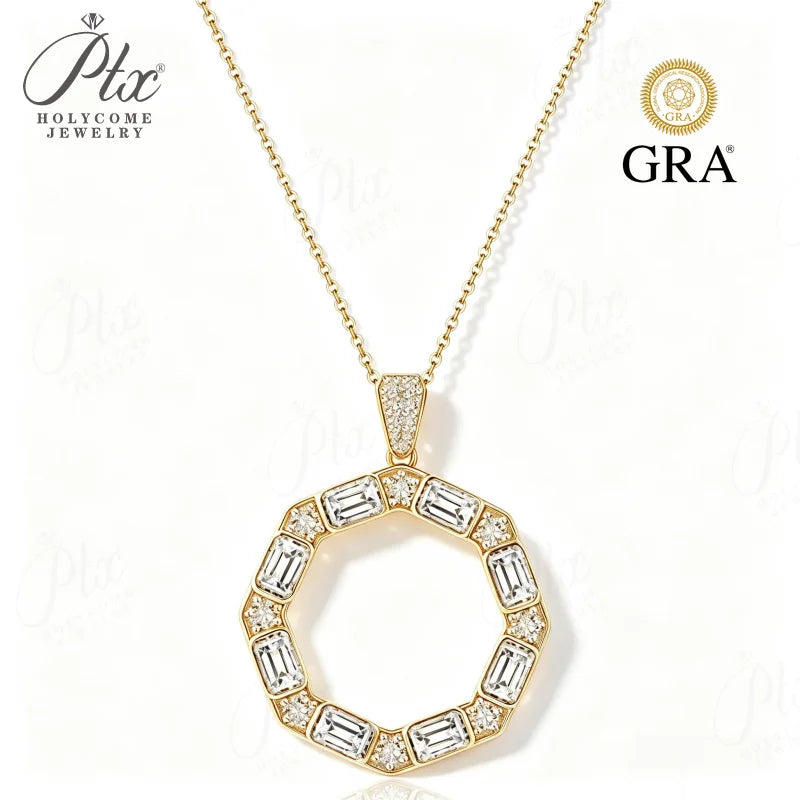 1ct Round Moissanite Pendant Necklace D Color VVS1 925 Sterling Silver GRA - Image 8