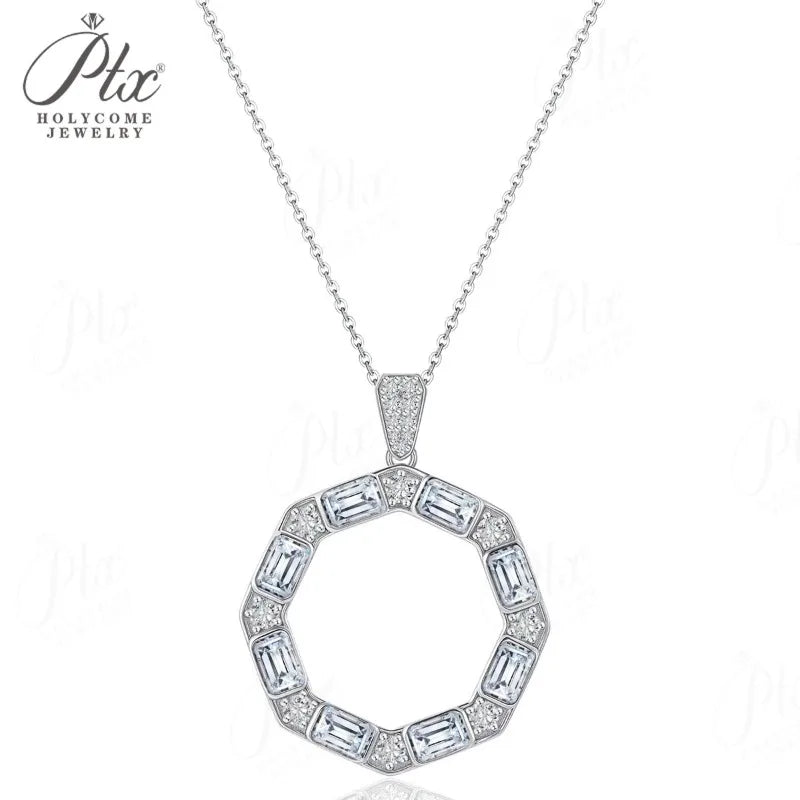 1ct Round Moissanite Pendant Necklace D Color VVS1 925 Sterling Silver GRA - Image 9
